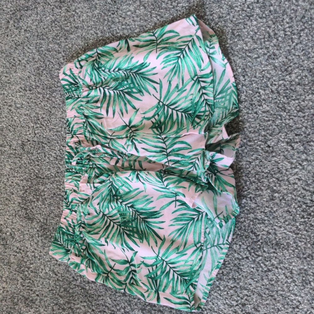 Green and pink shorts